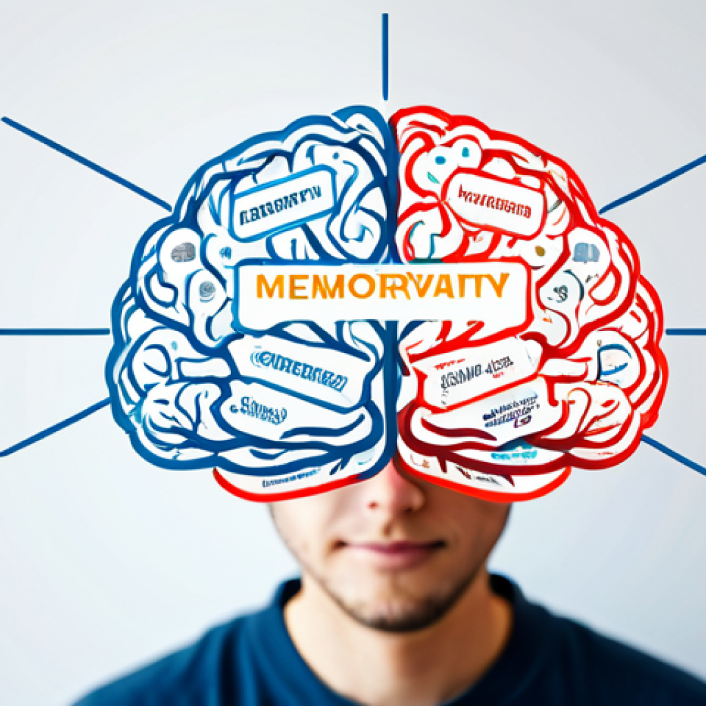 **Prompt:** A vibrant and colorful mind map illustrating the benefits of visual learning. Central image: a stylized brain radiating light. Branches extending out depict keywords: "Memory," "Creativity," "Understanding," "Technology," "Engagement." Each keyword is paired with a relevant icon. Background: a blurred image of a student studying. Quality: high resolution, bright lighting, visually appealing. safe for work, appropriate content, fully clothed, professional, perfect anatomy, correct proportions, natural pose, well-formed hands, proper finger count, natural body proportions.