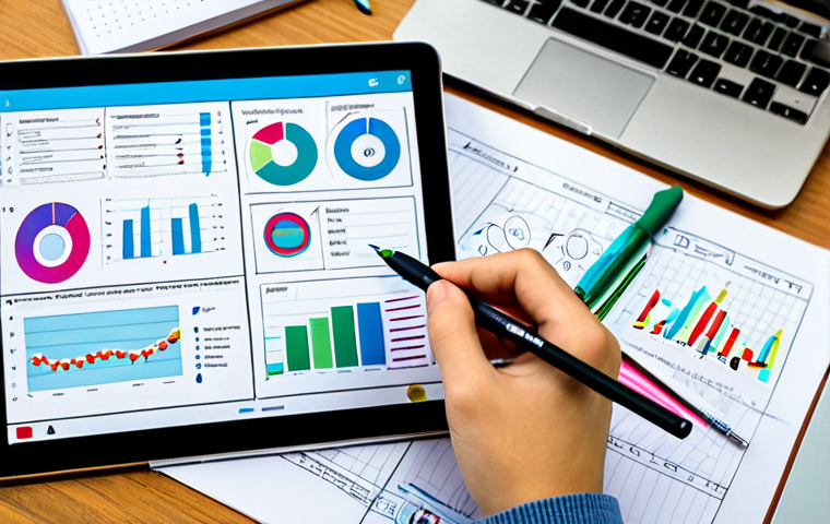 차트와 그래프를 활용한 학습 전략 - **Image Prompt 1: Overwhelmed by Information, Transformed by Visuals**
    "A split image or a dynam...