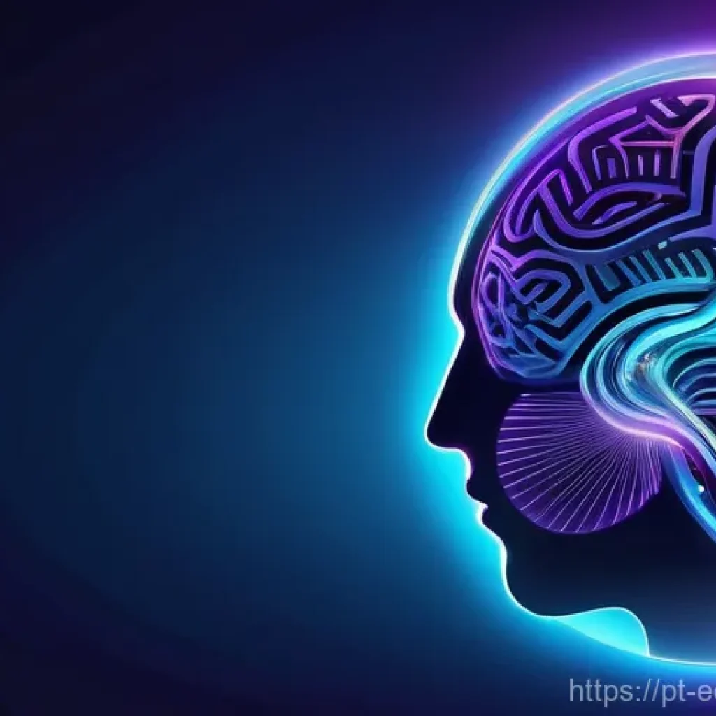 시각화 기법을 통한 학습 참여 유도 - **Prompt:** A dynamic, abstract representation of the human brain actively processing information. T...